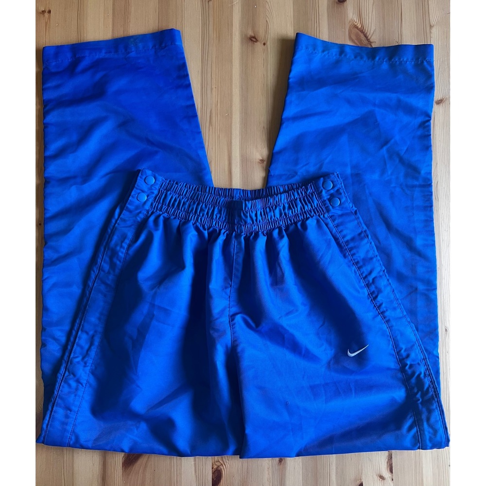 Vintage Nike Sportwear Men's Blue Breakaway Snap-Button Relaxed-Fit Pants UK 410